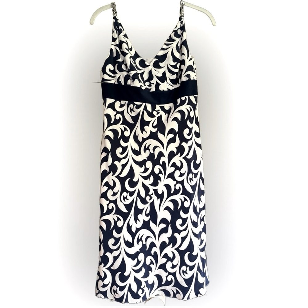 Ann Taylor Navy and White Dress